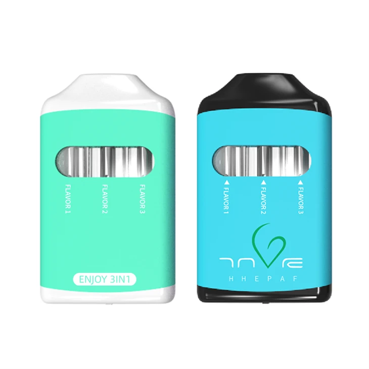 Pod Vape tafladwy UDA 1ml+1ml Tanciau Deuol 2 Flas Pen Vape tafladwy USB C Sigaréts Electronig Vape tafladwy Cyfanwerthu